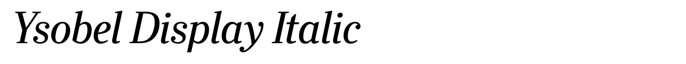 Ysobel Display Italic
